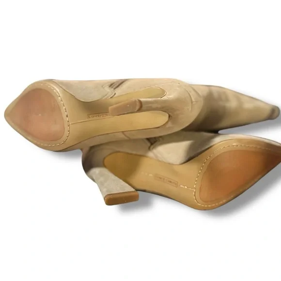 Vince Camuto VC-Tressara 2 Taupe Suede Knee High Cut-Out Heel Boots Size 6M/36.5 - Picture 3 of 7